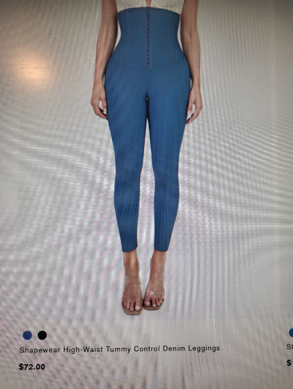 NWT High-Waist Shapewear Denim Leggings - Blue